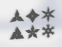 SHURIKEN SET model for 3d print 3D print model