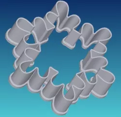 Snowflake cookie cutter 1 Frozen 3D print model