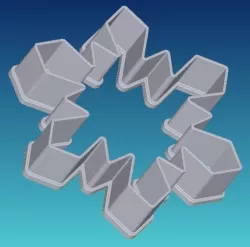 Snowflake cookie cutter 2 Frozen 3D print model
