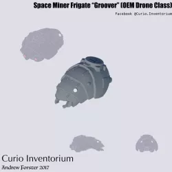 Space Mining Frigate Groover 3D print model