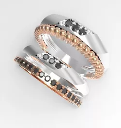 Sphere shape engagement ring 3D print model