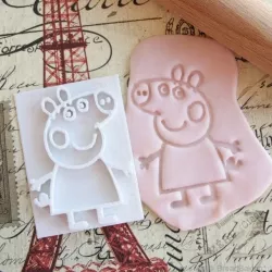 Stamp Pig Peppa cookie cutter for professional 3D print model