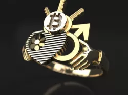 SteamPunk Claddazh engagement ring - original 3D print model