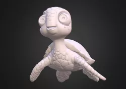 Turtle Sea turtle cartoon 3D print model