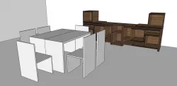 tv table  dining table 3D print model