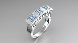 Twin wedding rings  3D print model