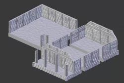 Viking house straw roof and log foundation 3D print model