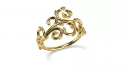 Vine with leaf ring 7 SIZES 3D print model