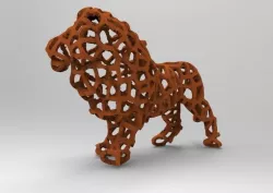 Voronoi Lion 3D print model