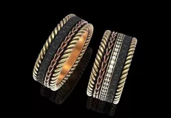 Wedding rings for a love couple 3D print model