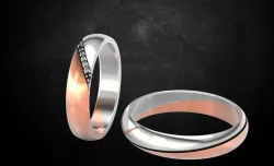 Wedding rings for a love couple 56 3D print model