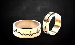 Wedding rings for a love couple 67 3D print model