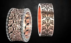 Wedding rings for a love couple 74 3D print model