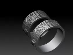 Wedding Rings Ukrainian Style 3D print model