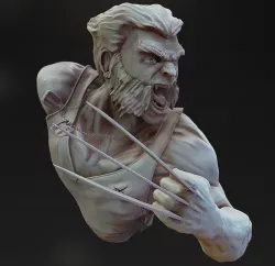 Wolverine bust 3D print model