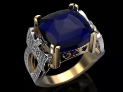 Women ring with bows 3D print model