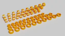 10mm with golden rings 3D print model