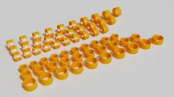 12mm with golden rings 3D print model
