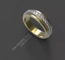 161115 R Classic Ring with movable part 3D print model