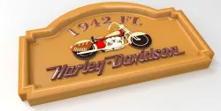 1942 FL Harley Davidson Sign 3D print model