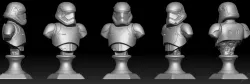 1stOrder StormTrooper Bust Fan Art 3D print model