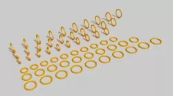 2mm with gold rings 3D print model