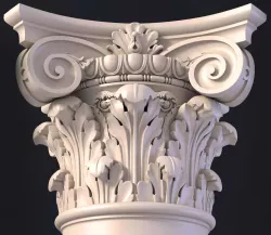 3d Ionic  column capital 3D print model