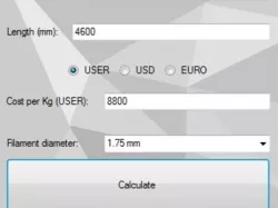 3D Print price calculator