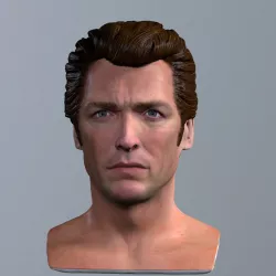 3d printable model Clint Eastwood Dirty Harry 3D print model