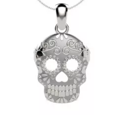 40mm Sugar Skull Pendant 3D print model