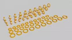 4mm with golden rings 3D print model