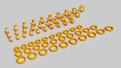 6mm with golden rings 3D print model