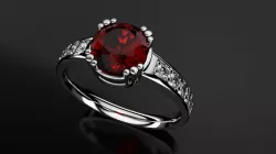 7MM ruby ring 3D print model