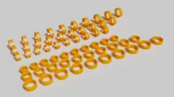 8mm with golden rings 3D print model