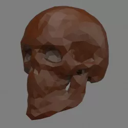 Abstract skull Low-poly  3D print model