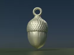 Acorn Pendant 3D print model