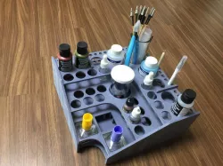 Acrylic paint corner stand 3D print model 3D print model