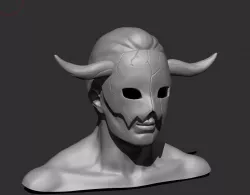 Akatsuki no yona shin ah mask cosplay 3D print model