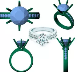 APLR0001-4CT SOLITAIRE RING 3D print model