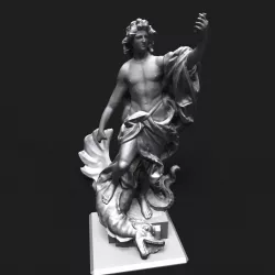 Apollo slaying the Python 3D print model