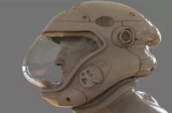 Astronaut Girl Bust 3D print model
