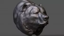 Bear head 3D print model
