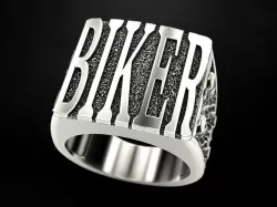 BIKER Ring 3D print model
