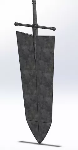black clover asta demon killer sword 3D print model