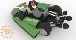 Bowser Kart Nintendo Switch Joy Con Controller 3D print model