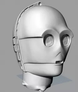 C3PO 3D scan Head 3D print model