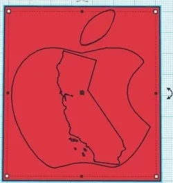 California Apple Logo 3D print model