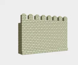Castle wall 3D print model