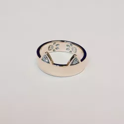 Cat ring red gold 3D print model
