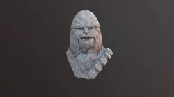 chewbacca bust 3D print model